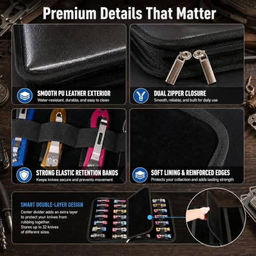 Vitrina de cuchillo plegable con almacenamiento de bolsillo 3