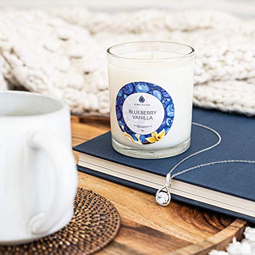 Jewelscent Blueberry Vanilla Signature 10Z Candle And Jewelry With Surprise Pendant Inside | Made In Usa | Parrafin Free | Natural Soy Blend | Eco Friendly Organic (Pendant) #TOP2