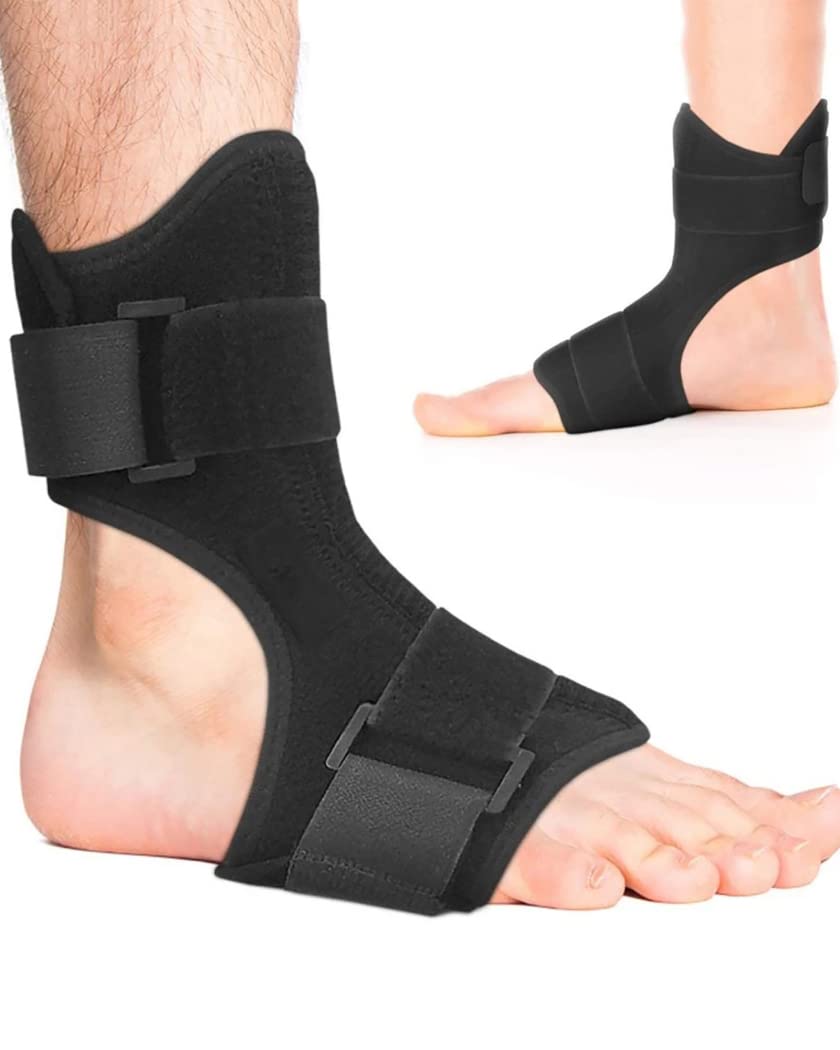 Férulas Nocturnas para Fascitis Plantar, Ortesis para Pie Caído, Articulación De Tobillo Ajustable, Soporte Fijo para Pie para Tendinitis De Aquiles/Dolor De Talón