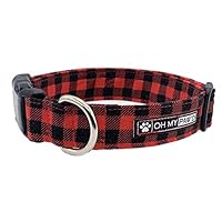 Algopix Similar Product 13 - Red  Black Buffalo Plaid Collar for