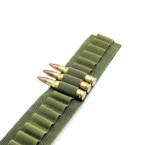 Tactical 100 Rounds Rifle Pistol Shotgun Bullet Cartridge Ammo Belt Bandolier Shell Holder Hunting Shooting for .308 .300 Win 7mm 8mm 30-06 7.62x54R .338 .45-70 .44 .45 .460 .270 Calber - Thumbnail 5