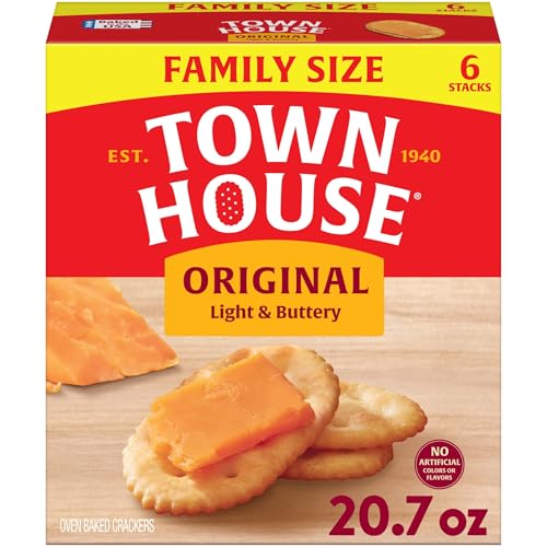 Image of Town House Oven Baked Crackers, Holiday & Party Snacks, Original Family Size 20.7oz