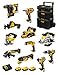 Produktbild Kit DWK1100 (DCD796 + DCH273 + DCG405 + DCF887 + DCF894 + DCS331 + DCS391 + DCS355 + DCP580 + DCS369 + DCL050 + 3 Batterien 5,0 Ah + Ladegerät + Caddy 3en1)