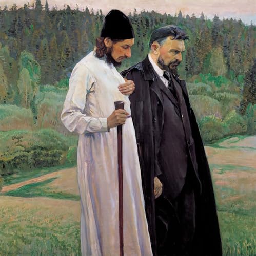 Lienzo decorativo para pared de salón o dormitorio con los Filósofos de Nesterov