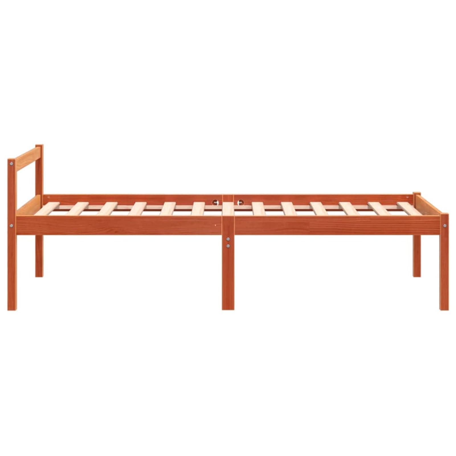 Massives Kiefernholzbett 90x200cm, 44cm Höhe, mit Stauraum - Seniorengerecht Model844155