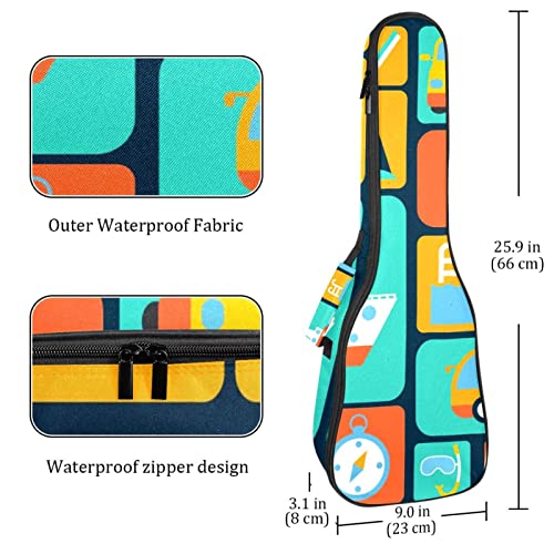 Housse de transport pour ukulélé soprano ténor concert 68,4 cm 10 mm d’épaisseur doux rembourré sangles réglables - Les Beatles, Paul McCartney, John Lennon, RIngo Starr, George Harrison Housse de transport pour ukulélé soprano ténor concert 68,4 cm 10 mm d'épaisseur doux rembourré sangles réglables – Image 5