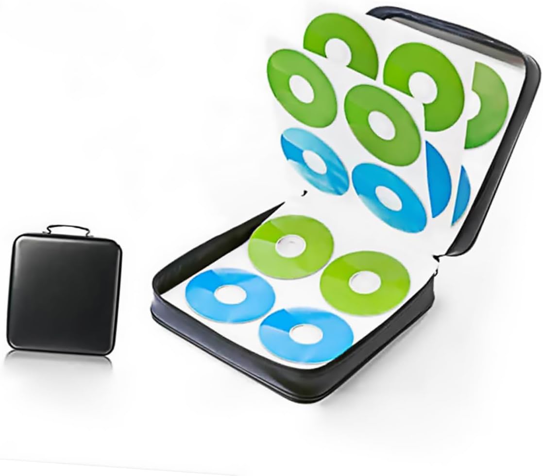 Mobestech Large Capacity CD Bag Disc Storage Case with Zipper for Travel Business Trips and Home Organization Portable CD Holder for Car and Self Driving Tours