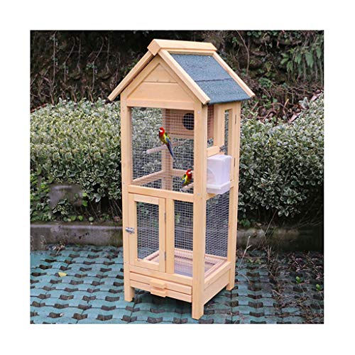 Hühnerställe Erhöhen Balkon Garten Papageienvilla Kleines Haustier Zuchtkäfig Outdoor Massivholz Vogelkäfig…