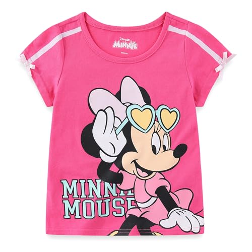 Disney Minnie Mouse - Camiseta de manga corta para niñas grandes, Rosado, 8