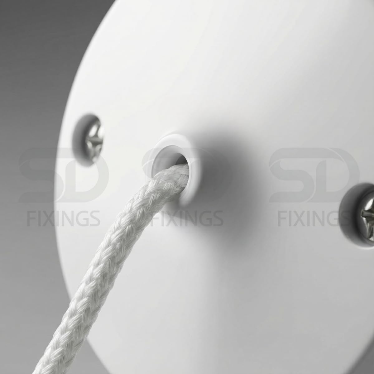 Manningham Lighting 10A 1-drożny kabel do ciągnięcia przełącznika wentylatora toalety kuchnia łazienka piwnica 1,7 m długa lina okrągła biała montowana na suficie