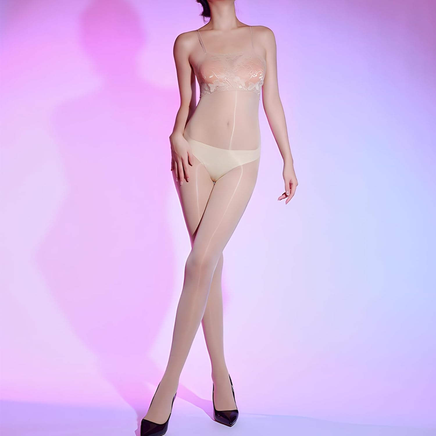 Body Stockings For Women Sexy Adjustable Suspenders Bodystocking Lace Full Body Stocking Oil Shiny Body Suit Lingerie Sexy - Image 2