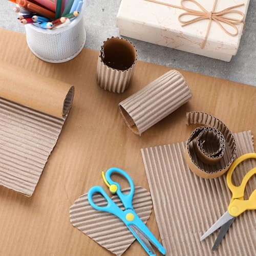 Image of MotiMind Corrugated Cardboard Roll, 36 x 200 Inch Single Face Cushioned | Wrap Corrugated Cardboard Paper for Shipping, Packing, Moving, Crafts & Floor Protection