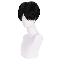 Vista 55 de Peluca trenzada negra con flequillo para niños, peluca larga y recta con 2 coletas, pelucas sintéticas para niñas, pelucas sintéticas con gorra