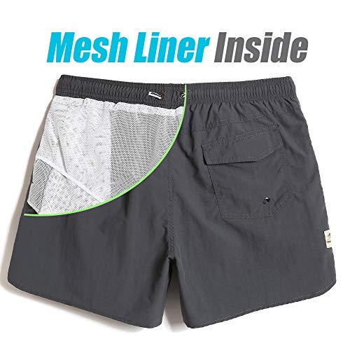 Image of maamgic Mens Swim Trunks 5 inch with Mesh Lining Quick Dry Bathing Suits for Men Swim Shorts Swimwear