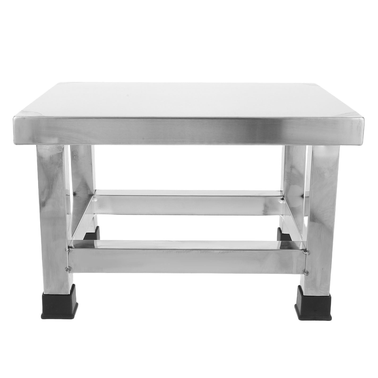 Sgabello da doccia in acciaio inox con base antiscivolo - Sgabello da bagno alto 9,8'', poggiapiedi compatto per cucina e bagno - Panca da laboratorio impermeabile per sedersi