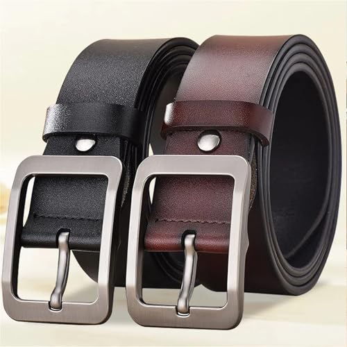 Ceinture en cuir de vachette avec boucle aiguille robuste pour le bureau