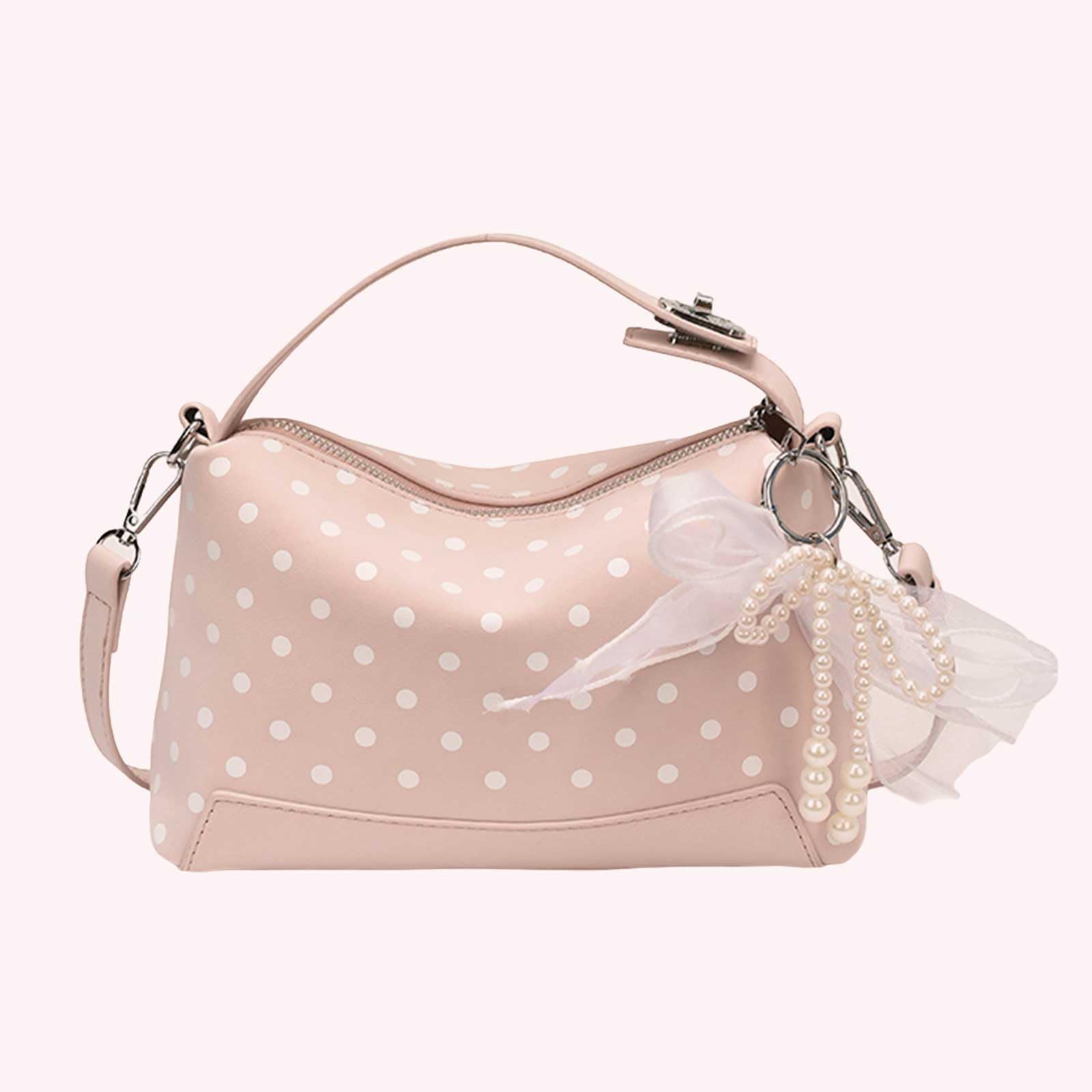Damska torba na ramię z PU w ​​kropki Torby pod pachami o dużej | Torba na ramię Pufei 22*14*7cm Zawieszka z tkaniny PU w ​​zestawie wszechstronna torba hobo pod pachami wzór w kropki na