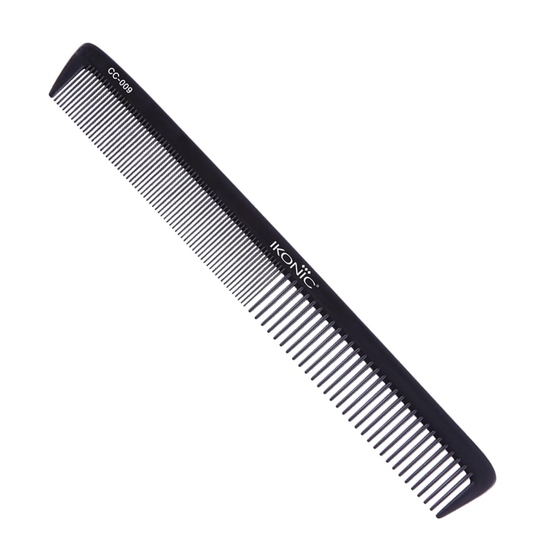 IKONIC CARBON COMB - CC-009 BLACK with Ionic Coating for Static free Styling, evenly spread out teeth and a straight top hold for easy switches between thin and regular sections of hair-picture-10