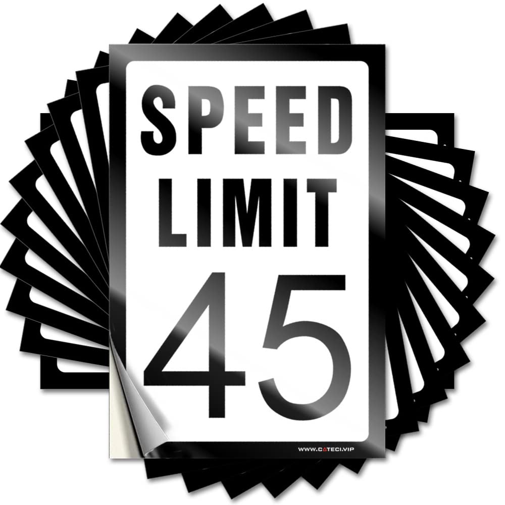 Speed Limit 45 Mph Small Patio Bar Accessories - Decals Door Removable Vinyl Decal(8X12CM)