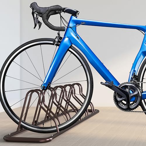 Simple Houseware 5-Bike Adjustable Floor Storage Rack for Garage, Bronze by Simple Houseware - Used condition - Image 6