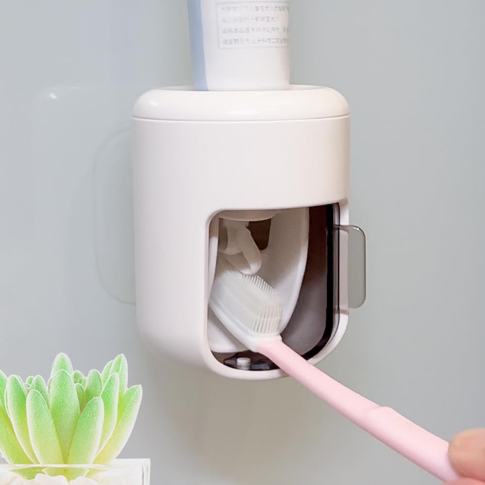 𝟐𝟎𝟐𝟔 𝐔𝐩𝐠𝐫𝐚𝐝𝐞𝐝 So Nice Toothpaste Dispenser Wall Mounted Bathroom Automatic Toothpaste Squeezer,Visualization of Toothpaste Flow Rate(White&Transparent)