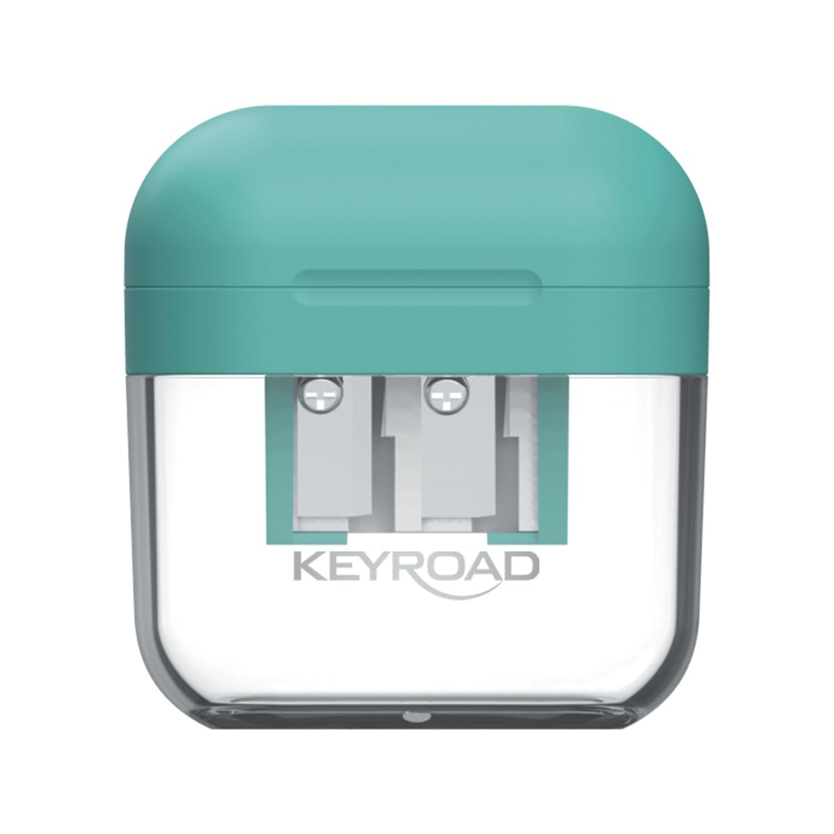 Image secondaire de Taille-crayon ergonomique double avec conteneur - Lot de 12 couleurs assorties