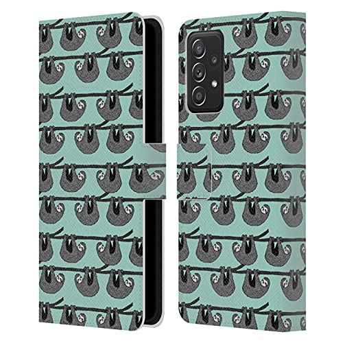 Coque portefeuille Samsung A53 5G anti rayures motif paresseux