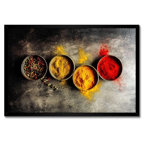 Poster Épices de la nature cadre blanc 60x40 pour raviver un mur de cuisine terne