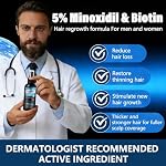 5% Minoxidil for Men and Women Hair Growth, Hair Loss Treatments Serum with Biotin Batana and Rosemary, Minoxidil Hair Growth Spray for Stronger Thicker Fuller Hair Beard Regrowth, 3 Bottles - Image 3