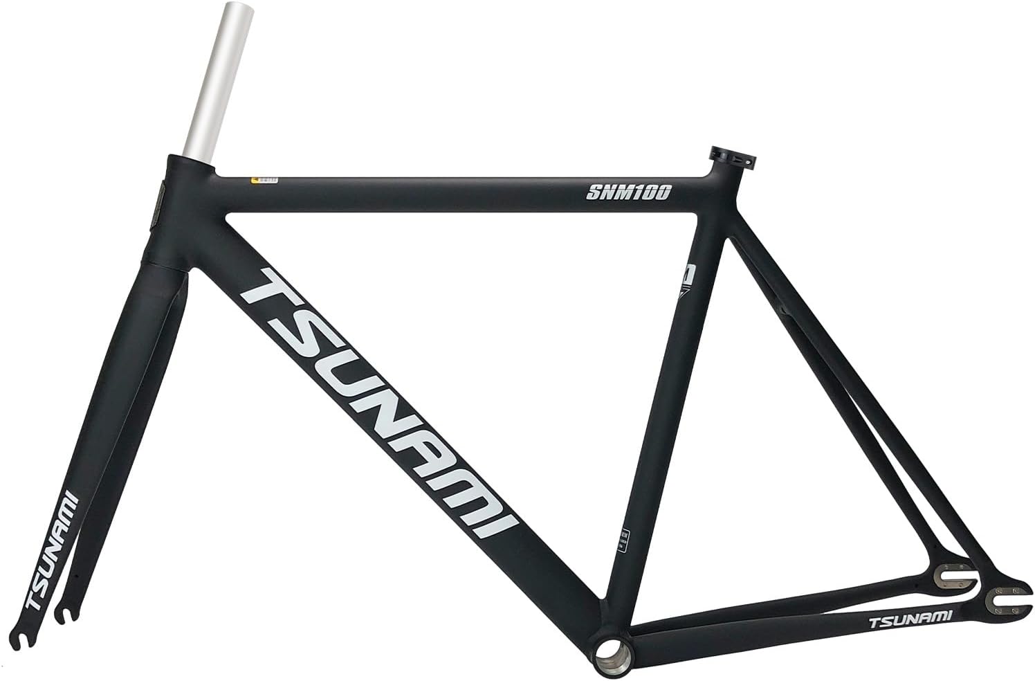 700C Fixed Gear Bike Frameset 49CM 52CM 55CM 58CM Aluminum Alloy Racing Track Bike Frame C Brake Bike Frame Quick Release Frame 100/120mm QR(Matte Black B,52cm)