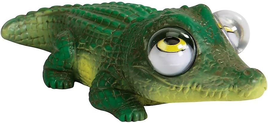 WARM FUZZY Toys (1) Alligator Poppin Peepers - Squeezy Animals with Pop Out Eyes - Stress Relief Toy Suitable for Autism & ADHD - Funny Sensory Toys Great for Home, Classroom, Birthday Party Favors