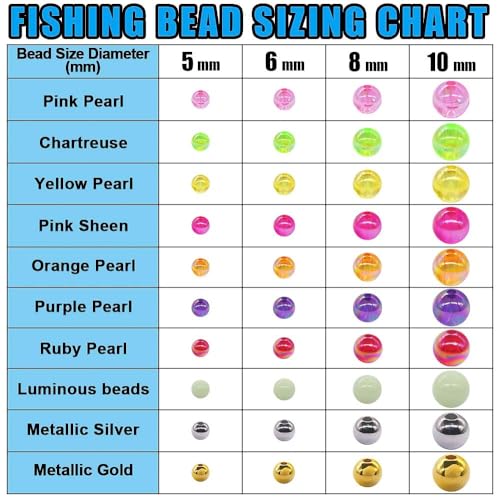 XFISHMAN Fishing Beads - Assorted Colors (10mm, 600-Piece) - Plastic, Round, 200-Piece, Freshwater & Saltwater Ready - Thumbnail 5