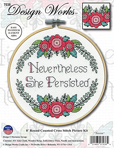 Image of Design Works Crafts Janlynn Counted Cross Stitch Kit, Persist
