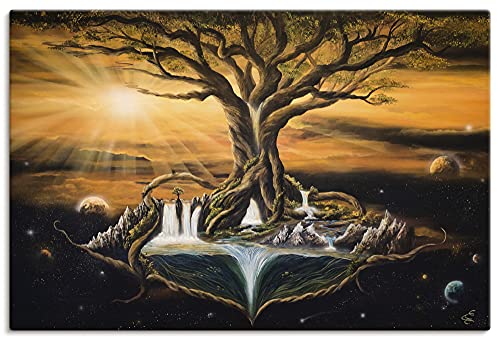 Wandbild ARTLAND Der Traum der Welten Bilder Gr B H 30 cm x 20 cm Leinwandbild Landschaften Querformat 1 St braun Kunstdrucke als Alubild Leinwandbild Wandaufkleber oder Poster in versch Größen