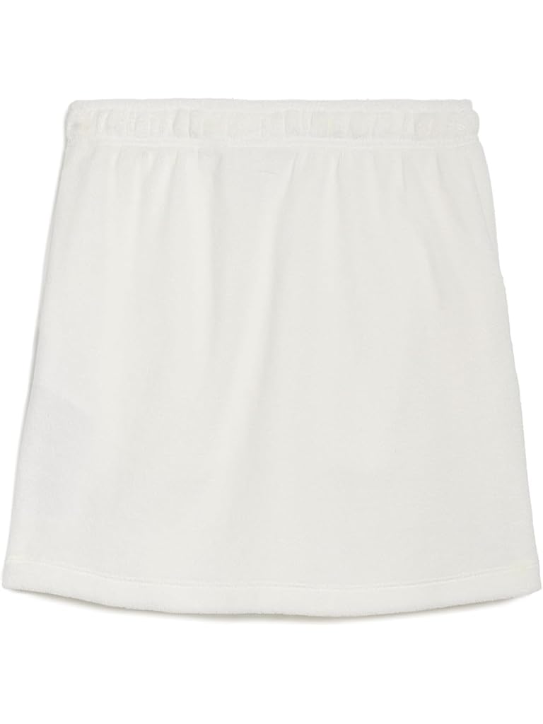 White Lacoste Terry Knit Skirt (Big Kid)