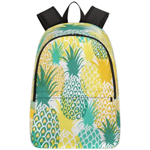 Sac à dos école et voyage imprimé ananas multicolore pour ordi