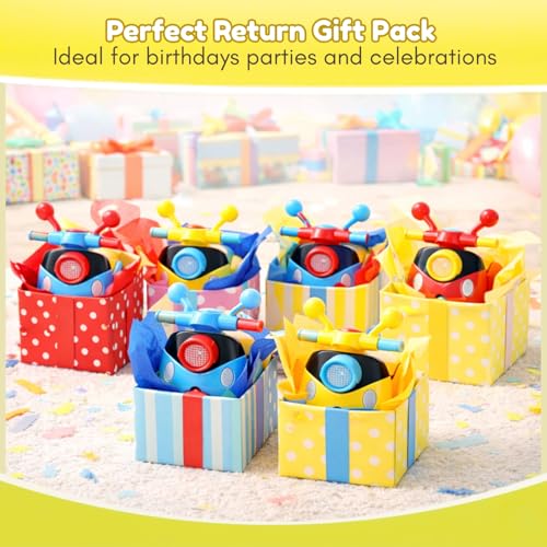 Image of Toy Imagine Kids Scooter Toy Set - Pack of 6 Pull Back Scooties | Perfect Birthday Return Gifts, Party Favor Toys, Colorful Gift Set for Boys & Girls