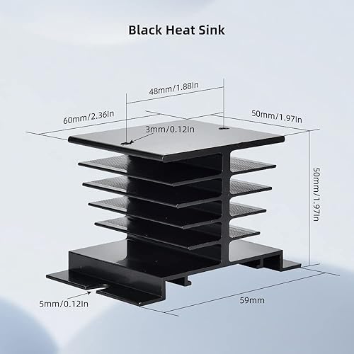 Miniatura 5 de CNAODUN Kit de controlador de temperatura PID, voltaje de 100-240 VCA con relé de estado sólido de 40 DA, sonda de termopar tipo K y disipador de