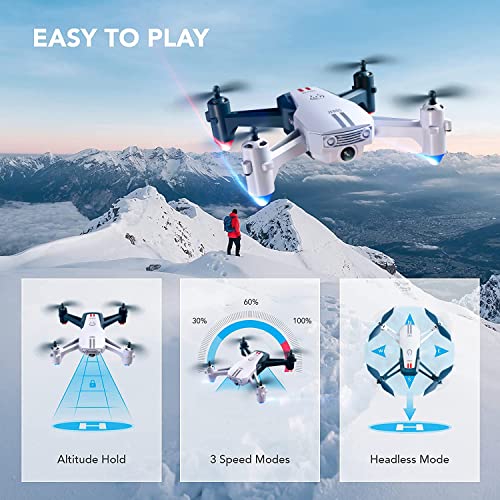 4Drc V15 Drone With 1080P Hd Camera For Adults,Fpv Live Video Rc Quadcopter, Drone Toys For Beginners Kids,With Auto Hover,One Key Start, App Control, Headless Mode, 3D Flip,Trajectory Flight,2 Battery #TOP2