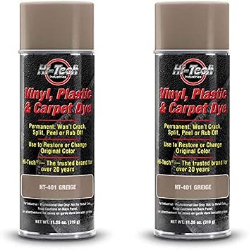 HI-TECH Vinyl, Plastic, Carpet Dye | Leather, Upholstery, Fabric Paint, Greige (2 Pack)