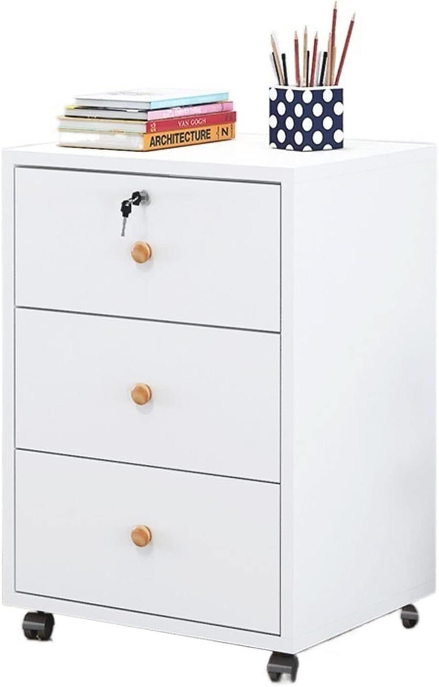 Wooden Office File Cabinet Mobile Floor Low Cabinet Storage Data Cabinet Activity Cabinet Lock Drawer Cabinet Storage Cabinet Organizer Filing Cabinet (Color : B3) (B3)