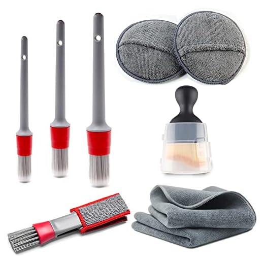Car Interior Detailing Cleaning Brush Kit, AWSOM Scratch Free Vehicle Brush Dusters Kit for Interior Exterior Cleaning, Upgraded
