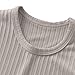 Toddler Girls' Summer 2 Piece Outfits Short Sleeve Crewneck Tops and Ribbed Plain Joggers Set Baby (Grey, 5-6 Years)