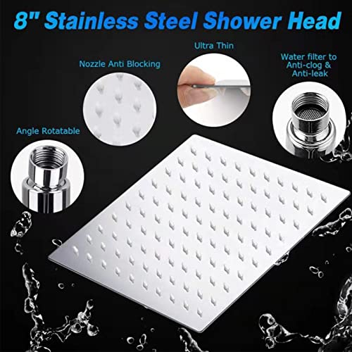 Shower head haute pression combiné douche de tête avec flexible - 5