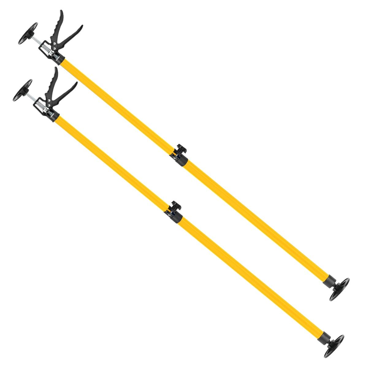 2Pcs Adjustable Quick Support Rod 50-115cm Telescopic Support Pole Yellow