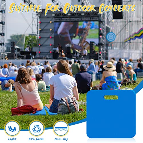 Juexica Stadium Cushions Foam Stadium Seat Cushion For Bleachers Portable Stadium Bleacher Seat Pad For Spectating Sports Festivals, Outdoor Seating, Yoga (Blue, 8 Pcs) #TOP2