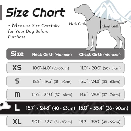 Eagloo Hundegeschirr Grosse Hunde, Anti Zug Hundegeschirr mit Reflexstreifen und Kontrolle, Verstellbar und Einstellbar Geschirr Hund Groß, Brustgeschirr für Labrador, Schwarz, L