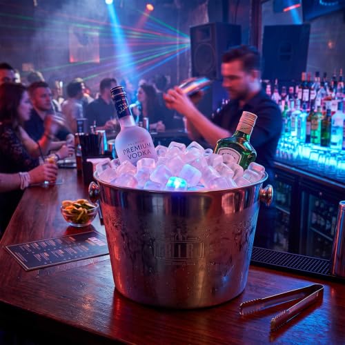 Image of 450 Pcs 15 lb Reusable Ice Cubes Bulk Clear Plastic Refreezable Cooler Cubes Keep Drinks Cool Longer Without Diluting Large Pack Ice Cube for Lunch Boxes Coolers Party Bars Camping Supplies