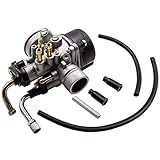 Durchlass: 17,5mm, Anschlussweite Luftfilterseite: 38mm (Aussendurchmesser), Anschlussweite Ansaugseite: 24mm (Aussendurchmesser).