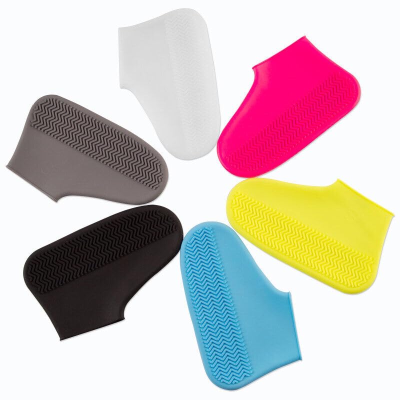 Boolavard Couvre-chaussures imperméables en silicone, couvre-chaussures réutilisables améliorés, bottes de pluie résistantes, protection antidérapante et lavable pour femmes et hommes